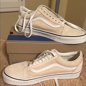 Vans Men's Beige Canvas Sneakers